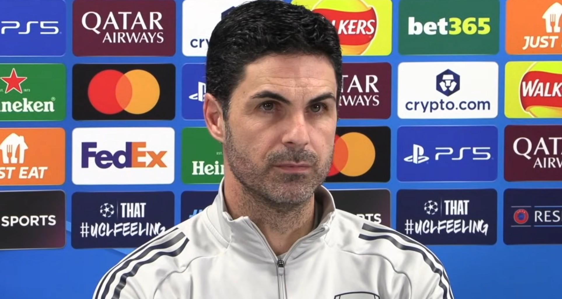 华体会网页版-阿尔特塔：萨利巴和廷贝尔有些小伤在身，他们无法出战凯拉特